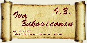 Iva Bukovičanin vizit kartica